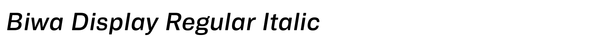 Biwa Display Regular Italic image